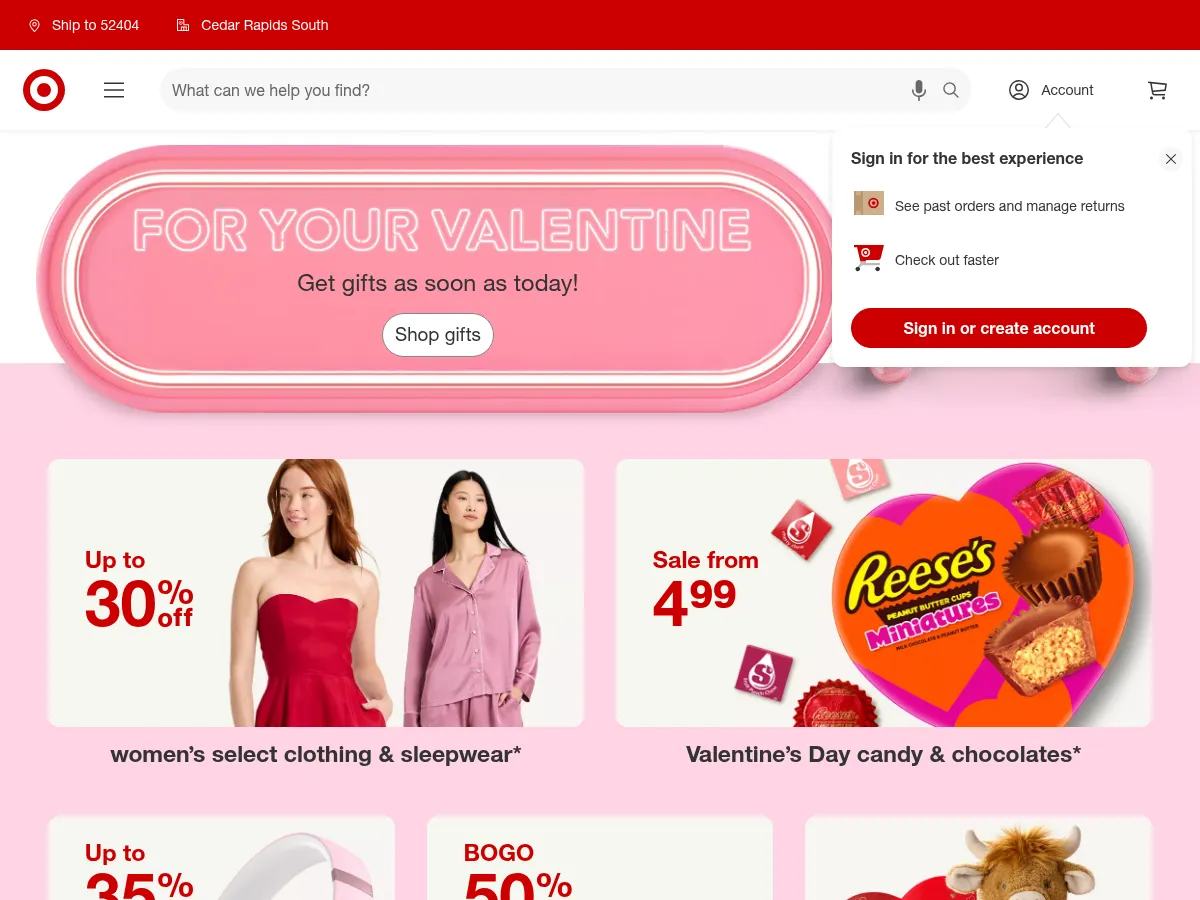 Target Corporation Screenshot