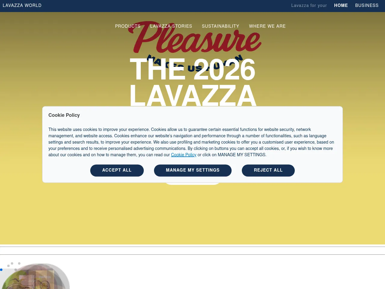 Lavazza Screenshot