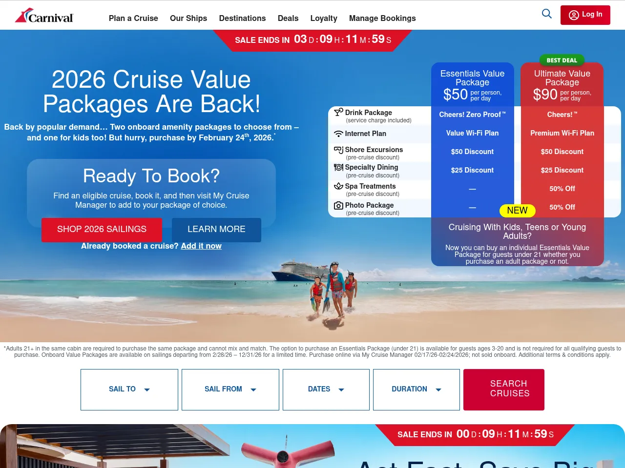 Carnival Cruise Line Screenshot