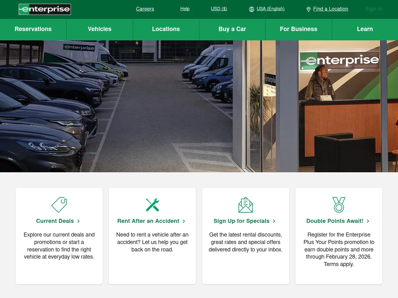 Enterprise Rent-A-Car Screenshot