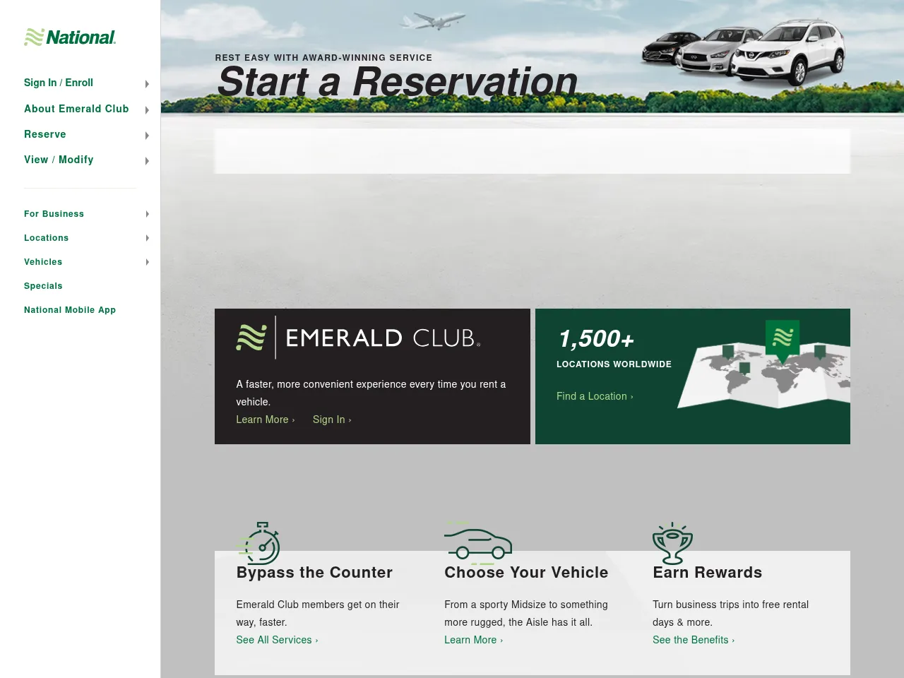 National Car Rental Screenshot