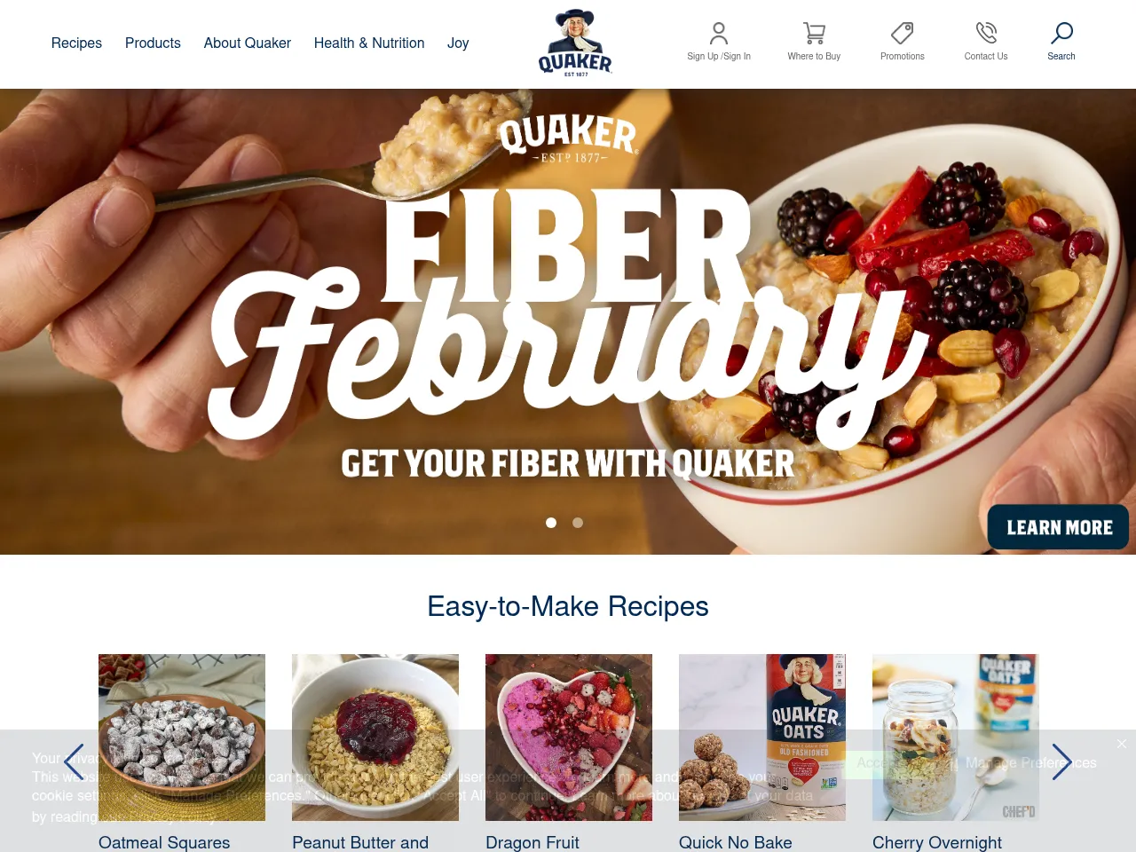 Quaker Oats Screenshot