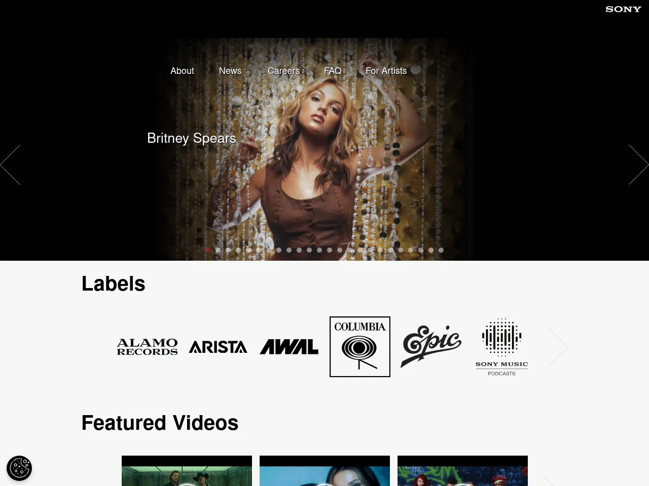 Sony Music Screenshot