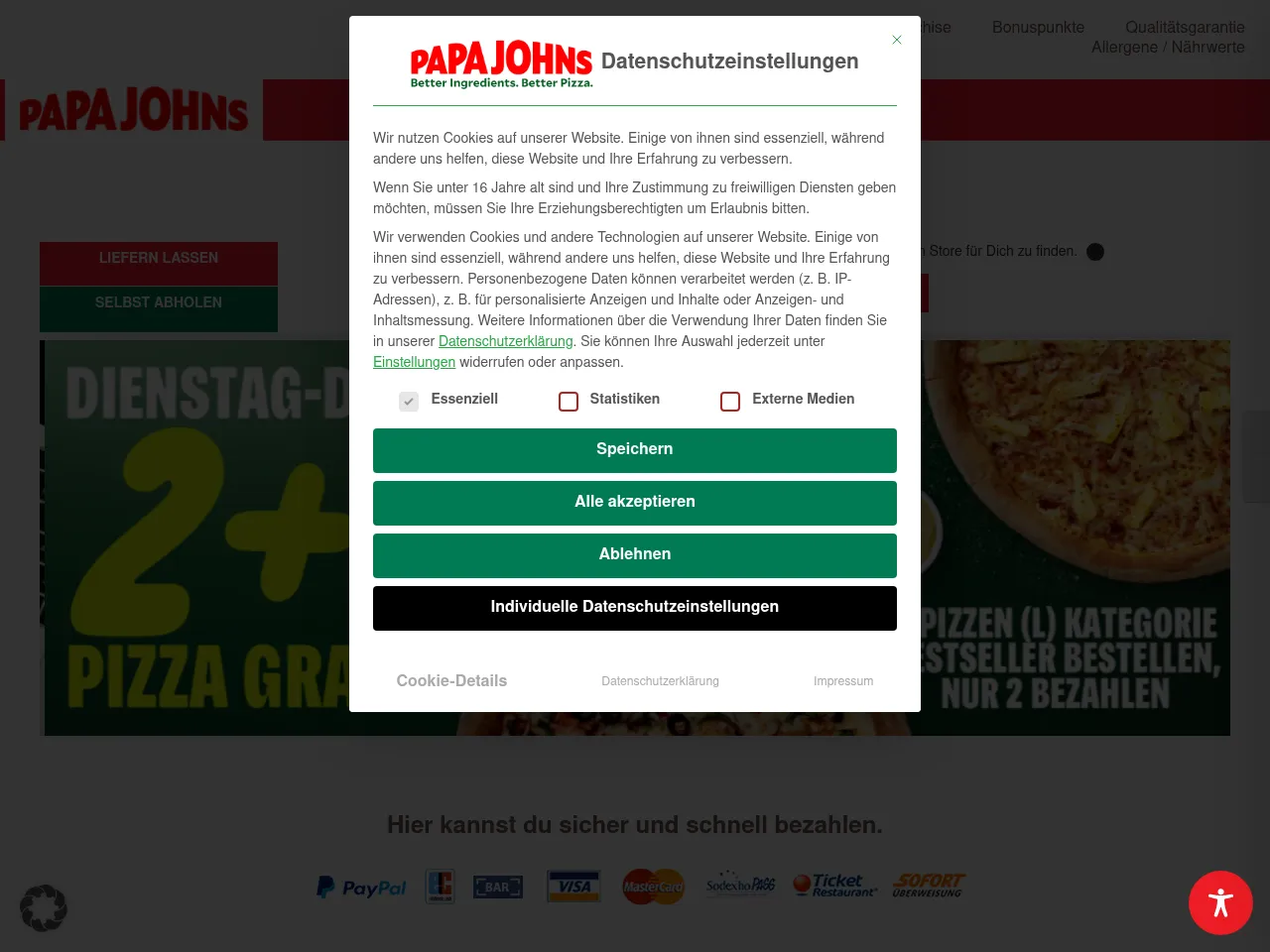 Papa John's Screenshot