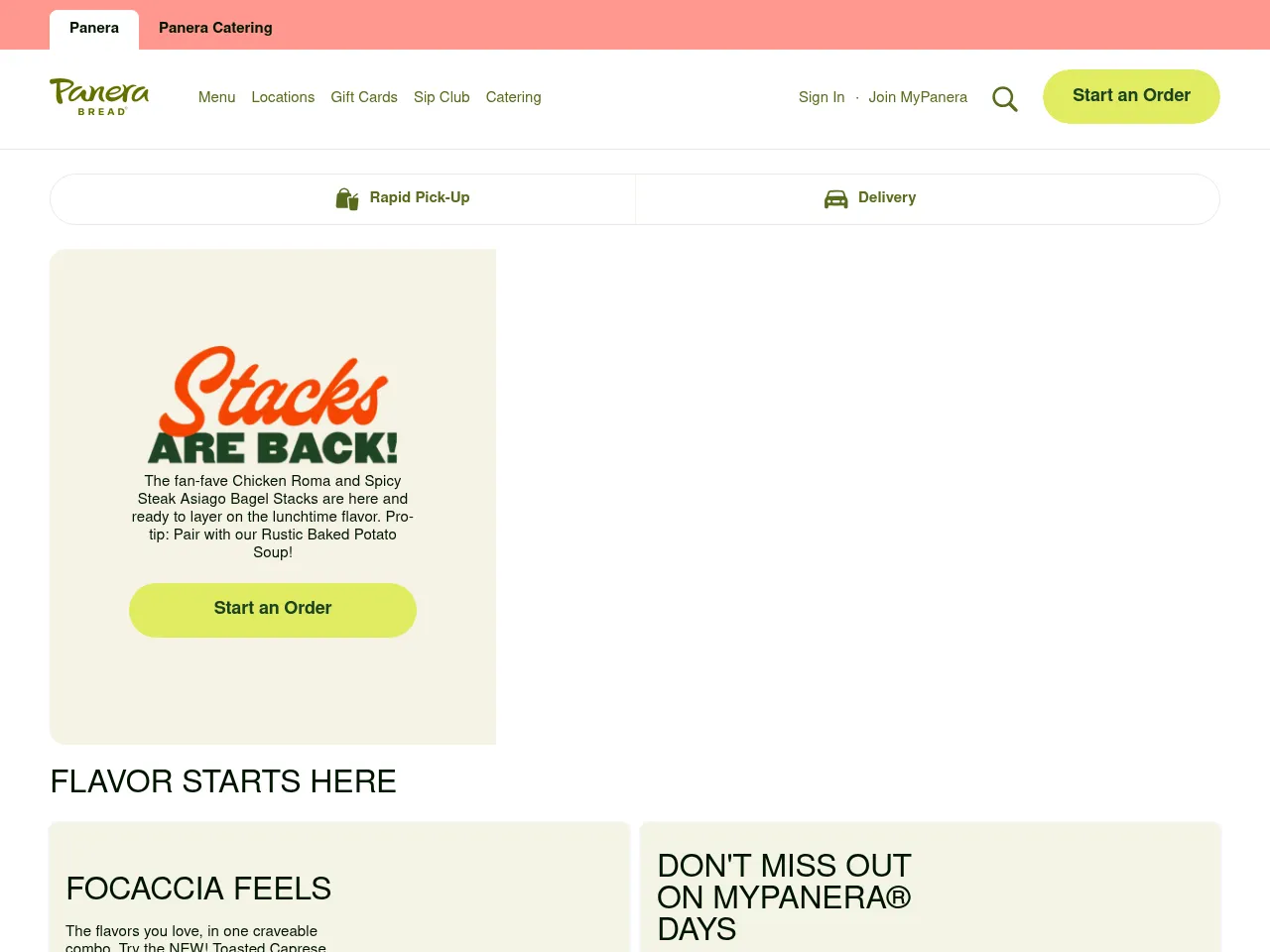 Panera Bread Screenshot