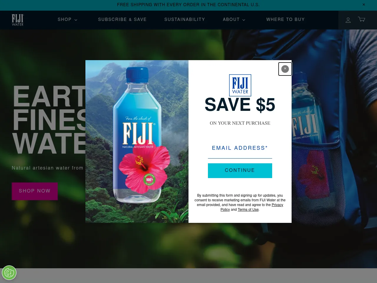 Fiji Water Screenshot