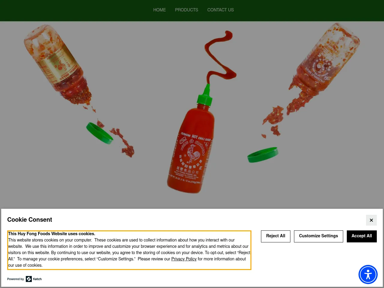 Huy Fong Foods (Sriracha) Screenshot