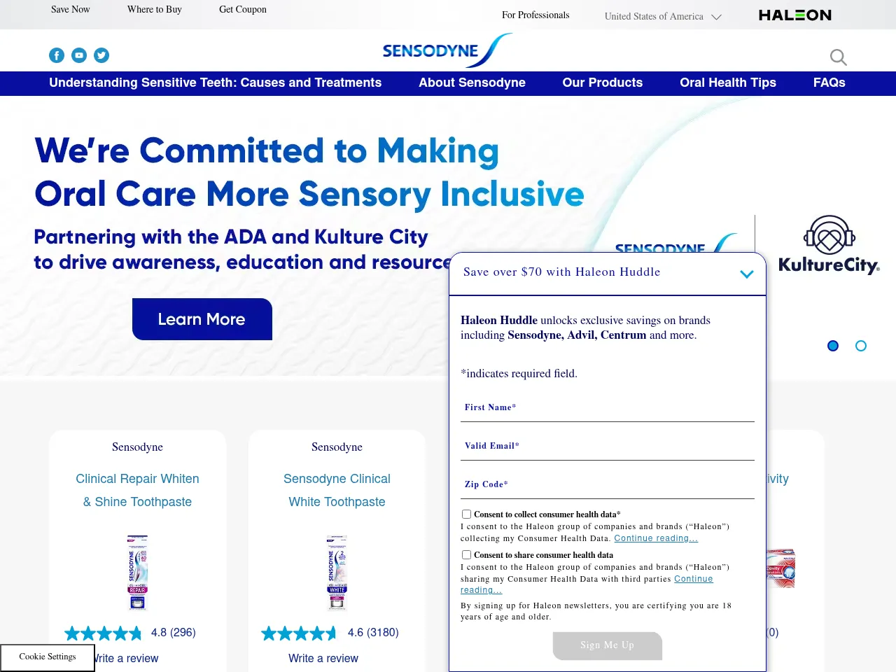 Sensodyne Screenshot