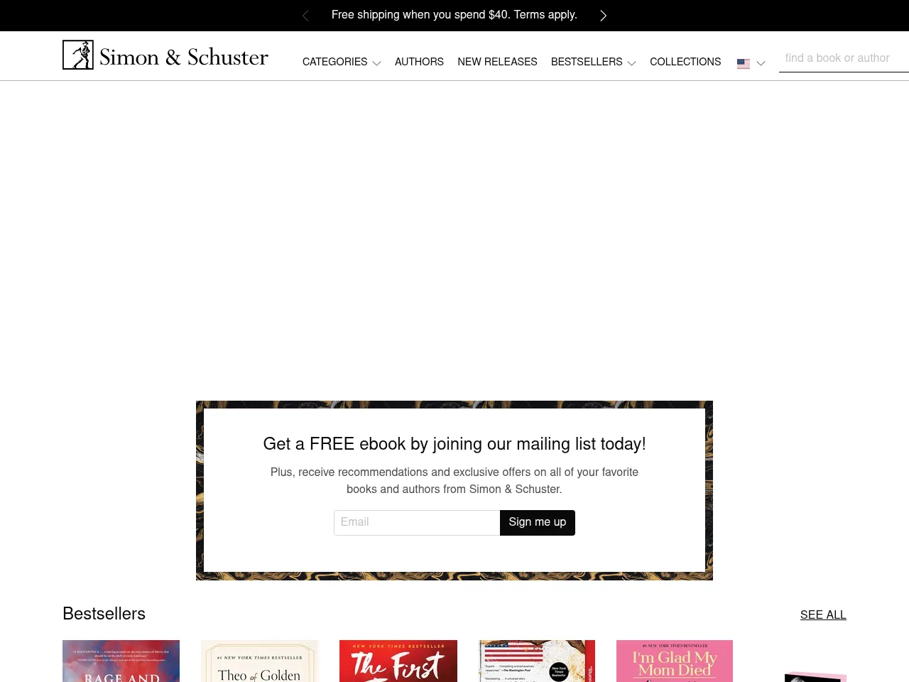 Simon & Schuster Screenshot