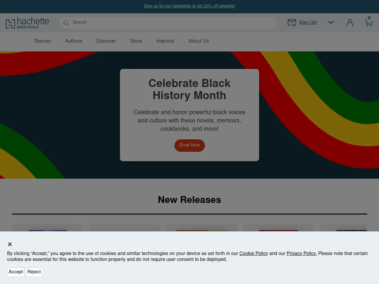 Hachette Book Group Screenshot