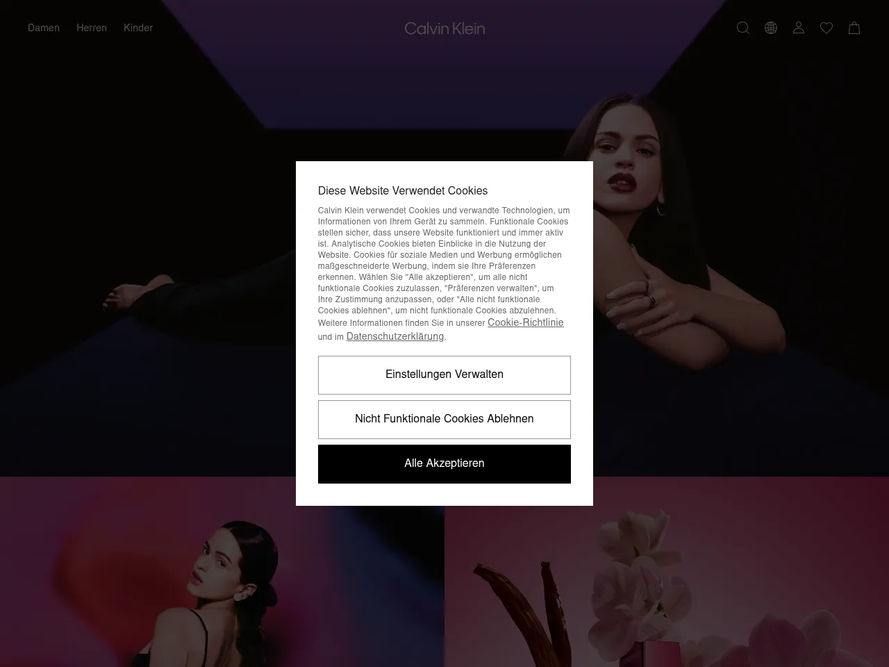 Calvin Klein Screenshot