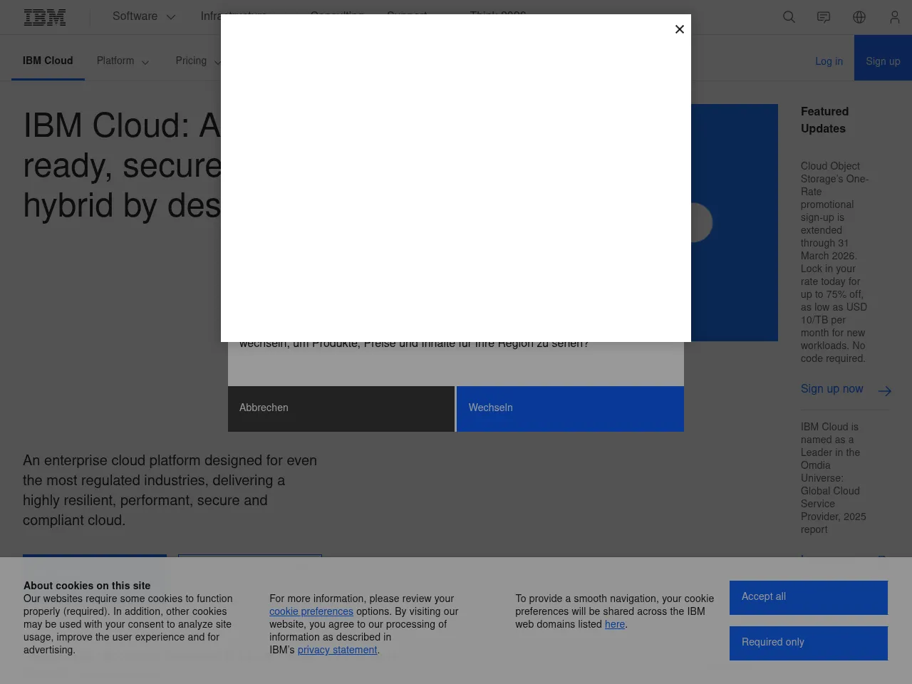 IBM Cloud Screenshot