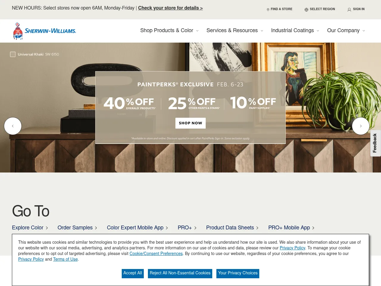 Sherwin-Williams Screenshot