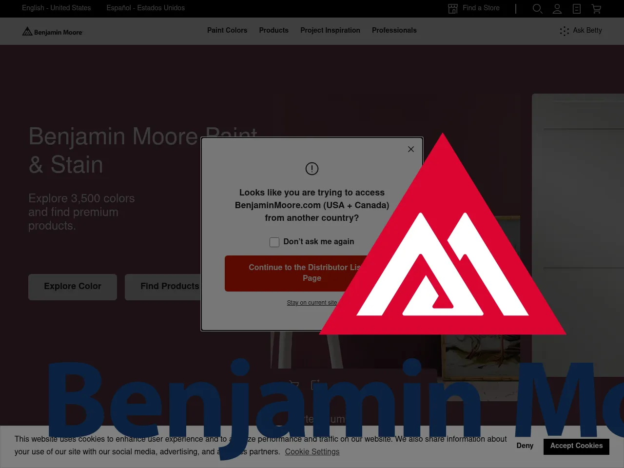 Benjamin Moore Screenshot