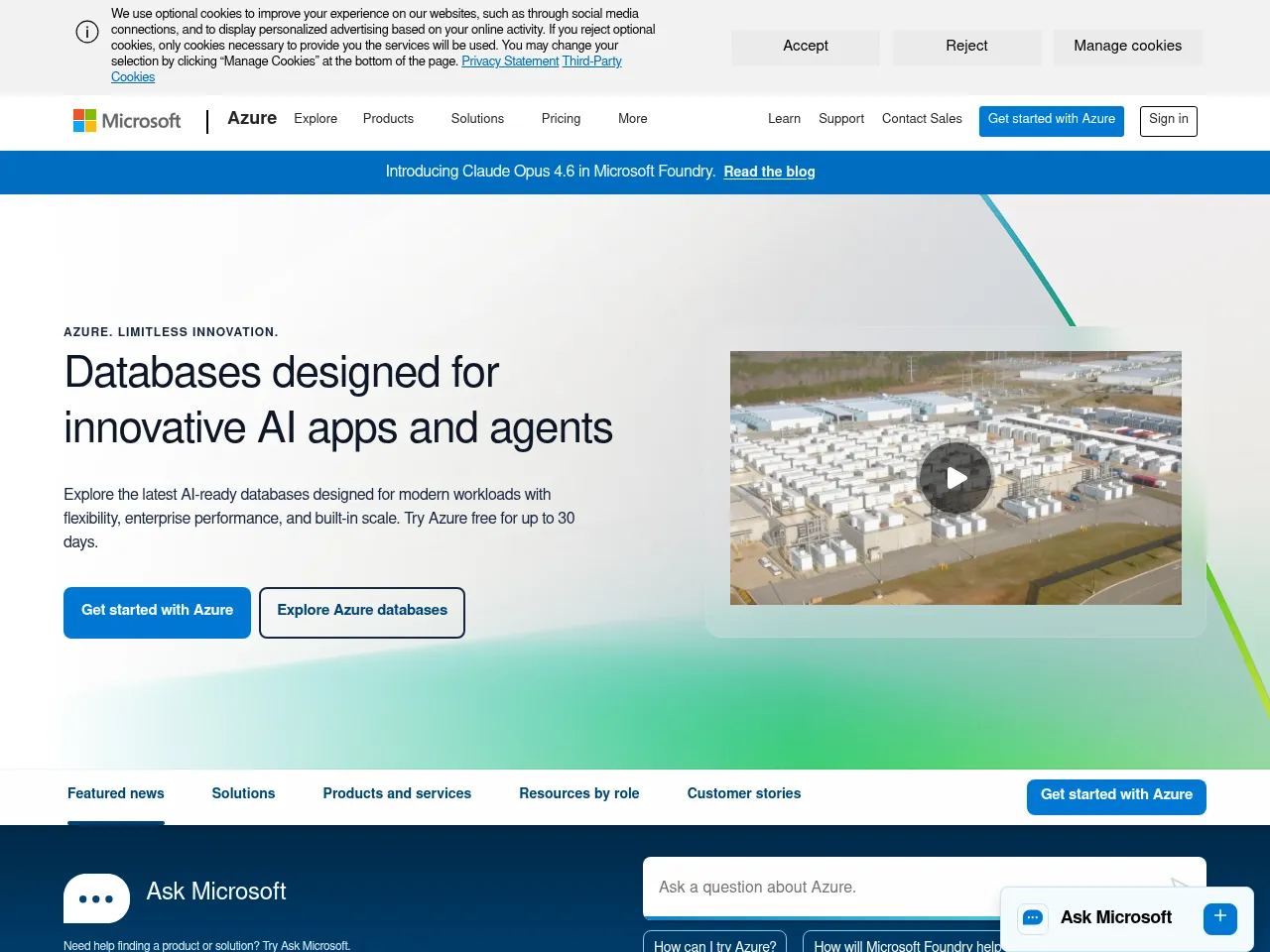 Microsoft Azure Screenshot